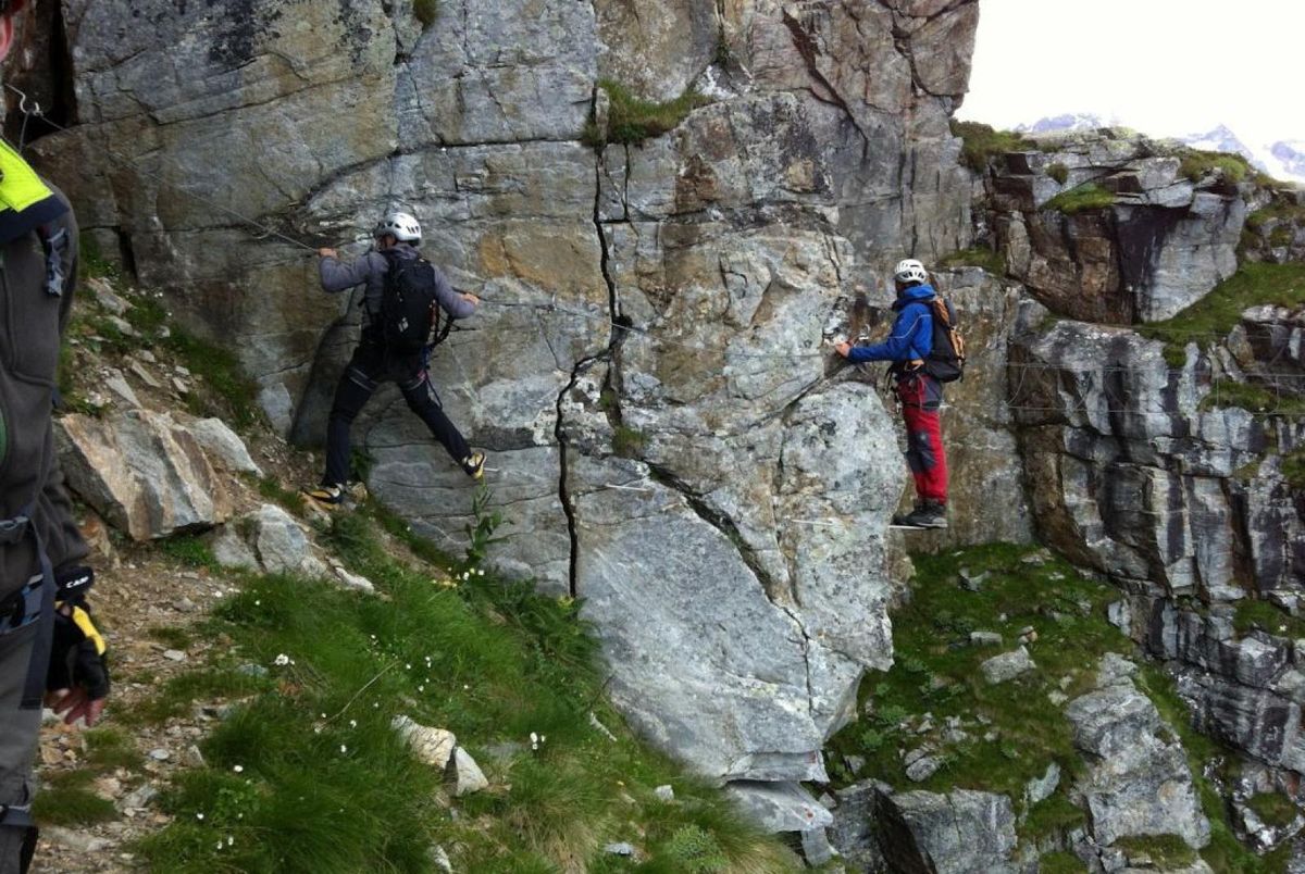 Via ferrata bij Monte Rosa